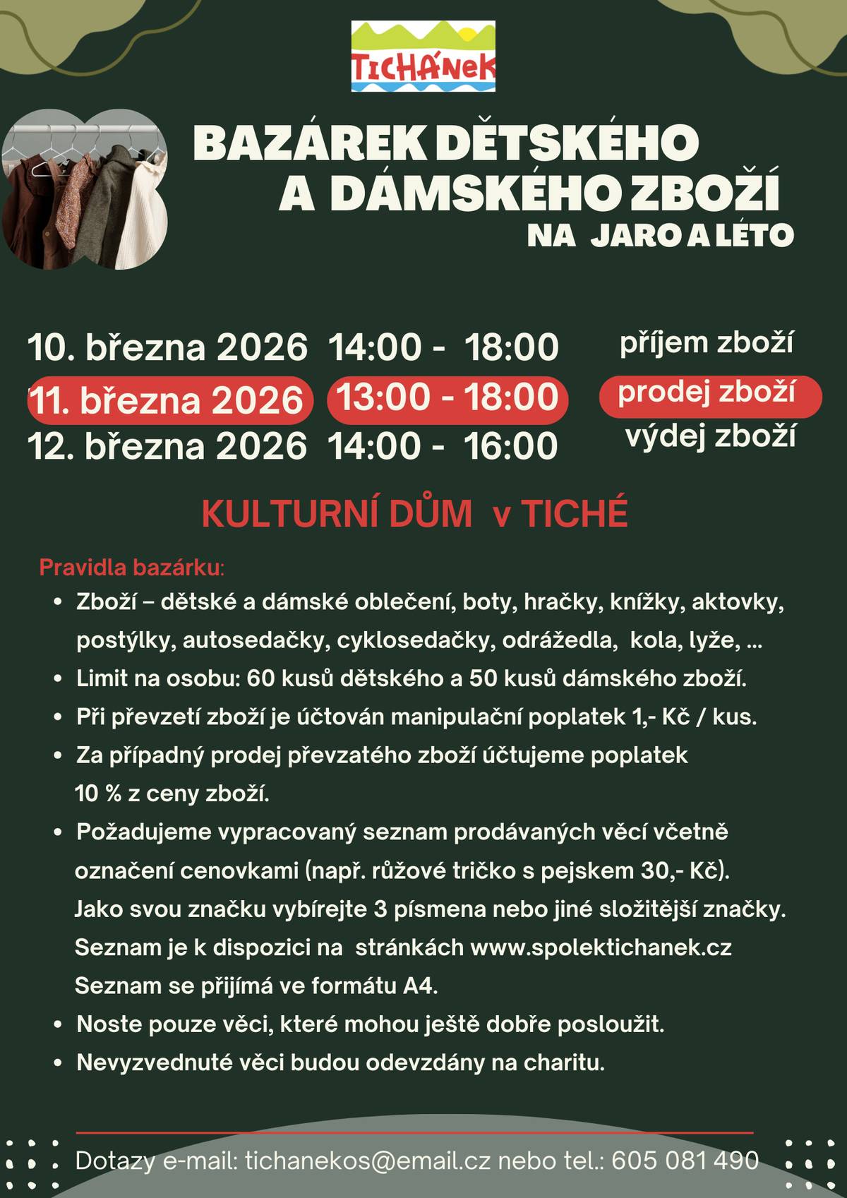 Vážení spoluobčané, sdílíme zajímavé tipy na akce v sousední obci Tichá. Zveřejnila: Kristýna Amálie Heczková