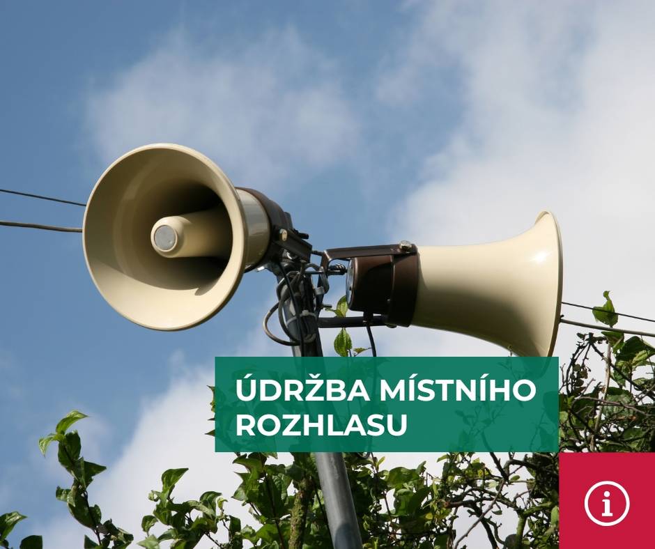 V termínu od středy 11. 2. do pátku 13. 2. bude ve městě probíhat servis a pravidelná údržba městského rozhlasu.