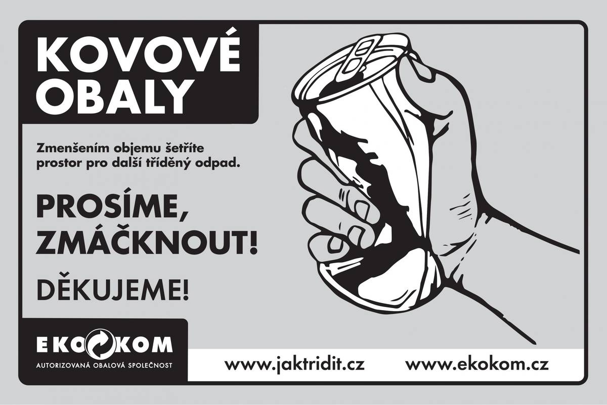 Třídění nápojových plechovek je nově ve Vimperku jednodušší. Můžeme je házet do žlutých kontejnerů na plast. Zatímco kontejnerů na kovy máme ve Vimperku 50, těch žlutých na plasty je po městě 221. Do žlutých kontejnerů lze již delší dobu vyhazovat nápojové kartony. K oddělení těchto tří druhů odpadu dochází na třídicí lince odpadové společnosti. „Chceme lidem usnadnit třídění, proto jsme tuto možnost domluvili se společností Jihosepar, která tříděný odpad zpracovává. Nápojové plechovky zbytečně končívají ve směsném komunálním odpadu. Nejenže je to znovu využitelná surovina, ale také zbytečně navyšují objem směsného odpadu v nádobách. Nyní mají lidé příležitost zbavit se jich ekologicky na více místech,“ vysvětlil Josef Kotál, vedoucí odboru životního prostředí vimperského městského úřadu. Vimperk od Nového roku zavedl dvoutýdenní svoz odpadu a některé domácnosti stále bojují s prostorem v černých popelnicích na směsný komunální odpad. Základem je třídění, které je díky novému opatření snazší. POZOR! Novinka se zatím týká opravdu jen nápojových plechovek z hliníku, nikoli jiných kovových obalů (třeba od konzerv). „Prozatím totiž bude dotřiďování v Jihoseparu probíhat ručně, k automatizaci třídicí linky, která umožní přijímat i další kovové obaly, dojde až příští rok,“ vysvětlil Kotál. NEZAPOMEŇTE PLECHOVKY ZMÁČKNOUT NEBO SEŠLÁPNOUT, podobně jako plastové láhve nebo papírové krabice. Do kontejneru se tak vejde více odpadu, zbyde více místa pro sousedy a je to úspornější než „vozit vzduch“. Tzv. multikomoditní sběr, kdy se do jedné nádoby vhazuje více druhů tříděného odpadu a dotřiďuje se až po svozu, je označen barevnými samolepkami. Ve Vimperku jsou zatím žluto-oranžové (plasty a nápojové kartony). Šedivá barva symbolizující kovy přibude až na jaře, protože samolepky by v nynějším chladném počasí nepřilnuly dobře. Třídit ale můžeme IHNED.