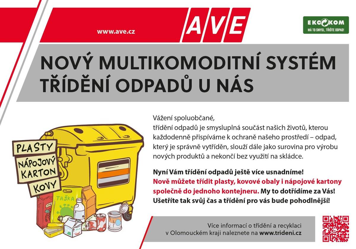 OÚ Hrabůvka připomíná občanům, že zítra 12. února proběhne v obci pytlový svoz plastů. Do pytlů a kontejnerů na plasty můžete vhazovat i 👉KOVY👈   Nově👍PATŘÍ👍do pytlů a kontejnerů na plasty tyto druhy kovu: 👉Nápojové plechovky - hliníkové a ocelové plechovky od nápojů 👉Kovová víčka - z lahví a sklenic 👉Alobal - čistý hliníkový obalový materiál 👉Konzervy - vyprázdněné a čisté konzervy od potravin 👉Kovové obaly - například od kosmetiky nebo drogerie (tlakové nádoby ne)   Do pytlů a kontejnerů na plasty👎NEPATŘÍ👎tyto kovy: ✋Baterie a akumulátory - tyto je třeba odevzdat na speciálních sběrných místech. ✋Elektroodpad - staré spotřebiče nebo elektronika ✋Ostré předměty - například žiletky nebo jehly ✋Kovy znečištěné barvami nebo chemikáliemi Děkujeme, že třídíte😊