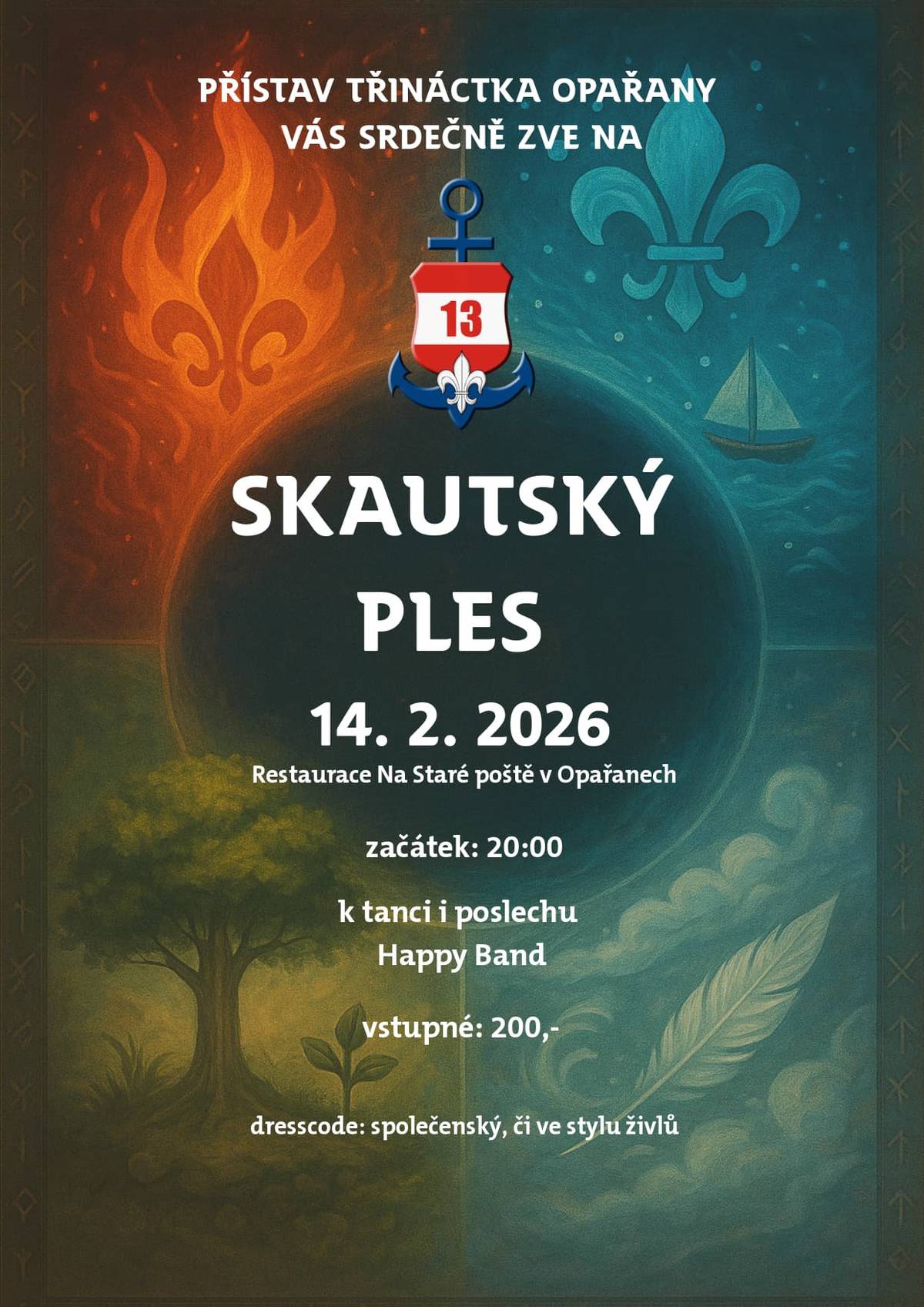 14. února 2026 od 20:00 hod. - Restaurace Na Staré poště v Opařanech