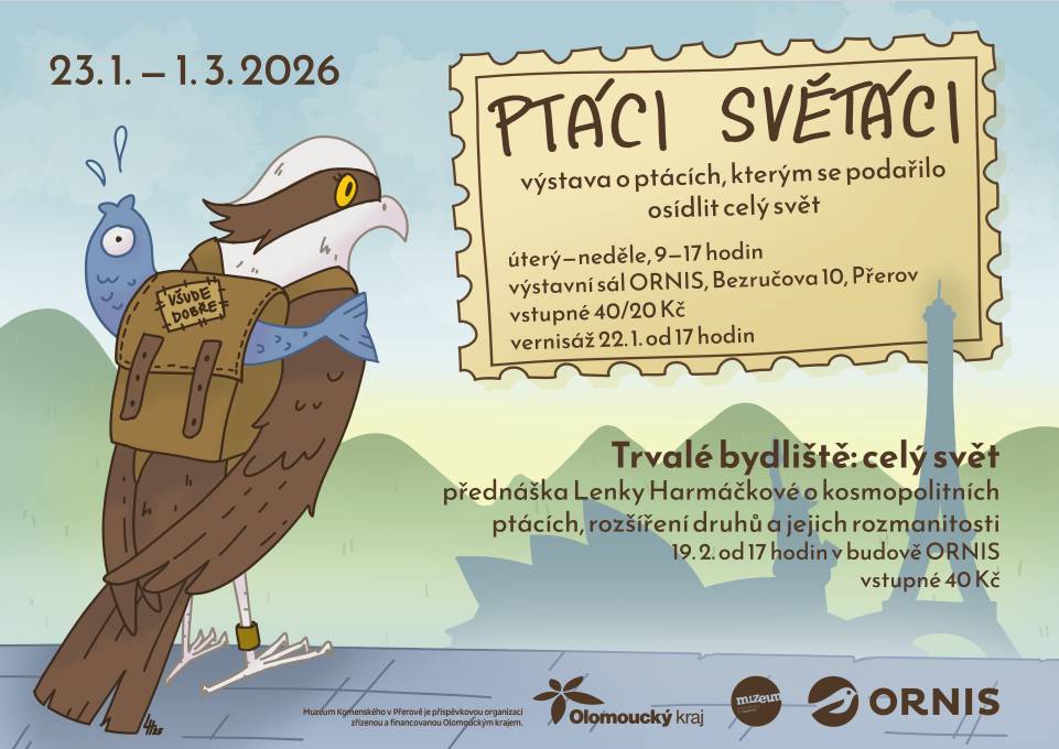 Výstava o ptácích, kterým se podařilo osídlit celý svět Přednáška 19. února 2026 od 17 hodi