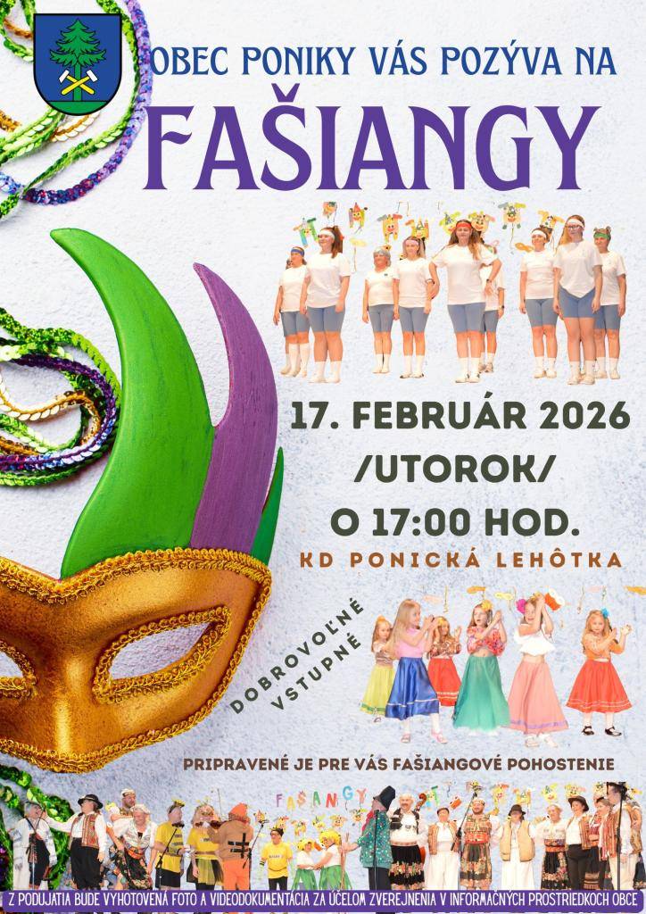 Fašiangy sú časom veselosti, spevu, tanca a ľudových tradícií, ktoré sa v našich končinách odovzdávajú z generácie na generáciu.
