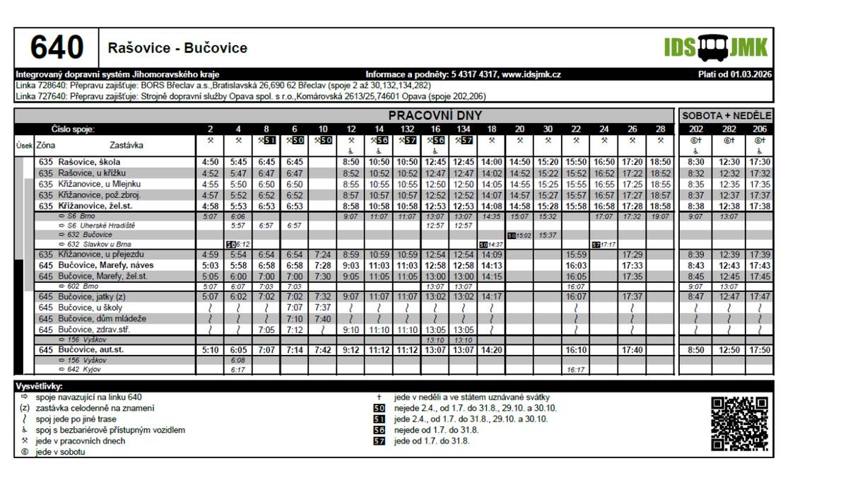 Pozor změna času některých spojů