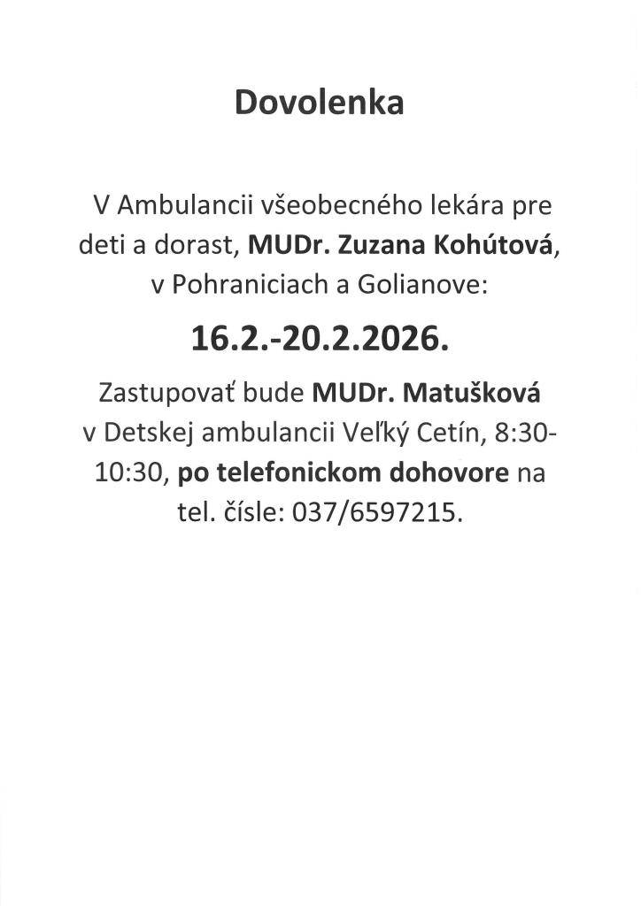 Dovolenka - Szabadság