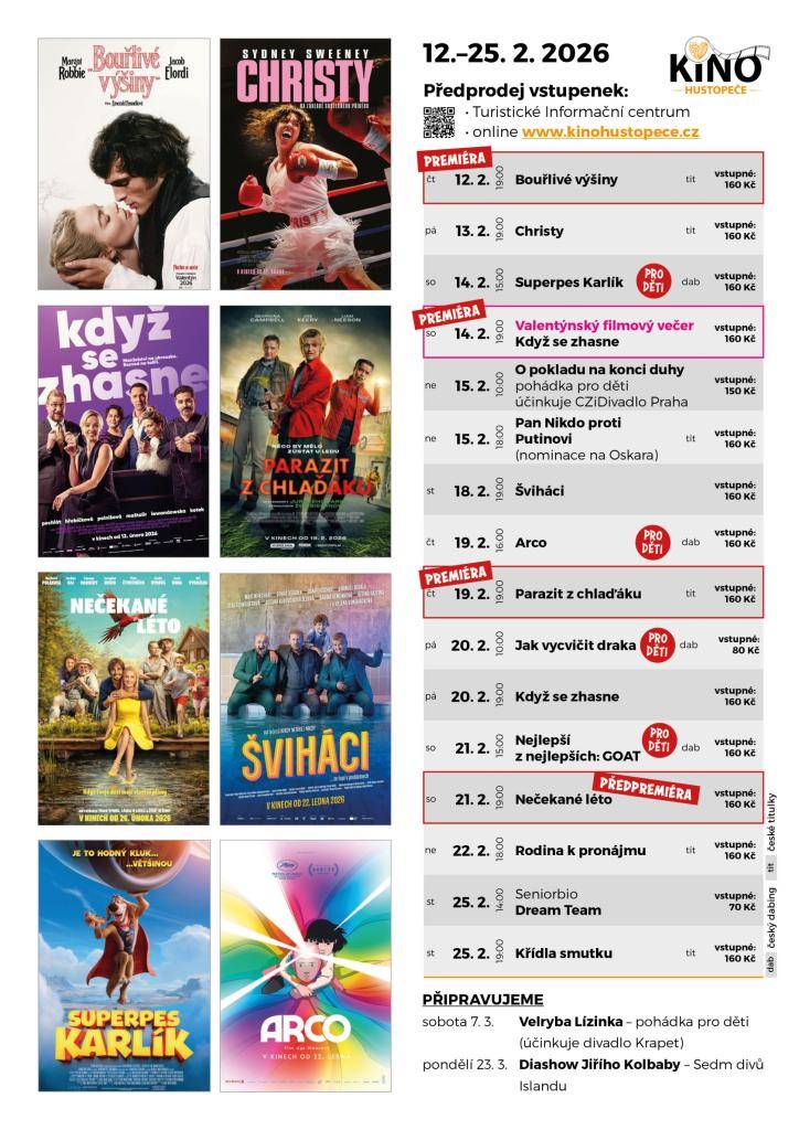 program kina a pozvánka na zájezd