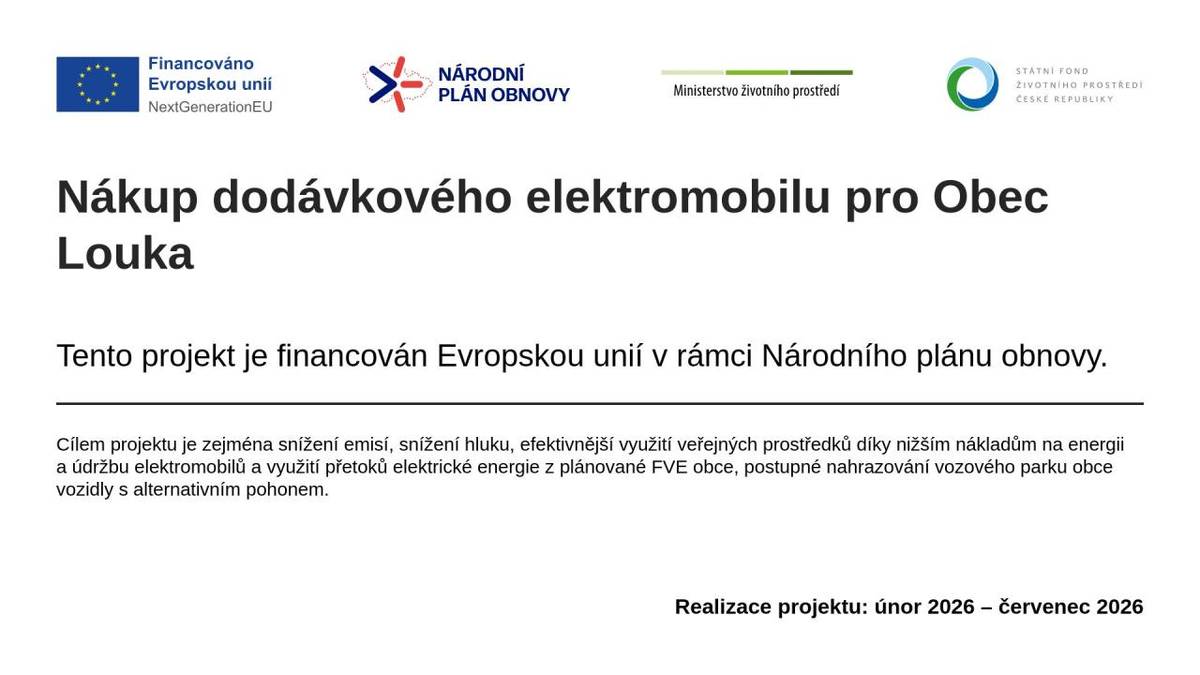 Tento projekt je financován Evropskou unií v rámci Národního plánu obnovy.