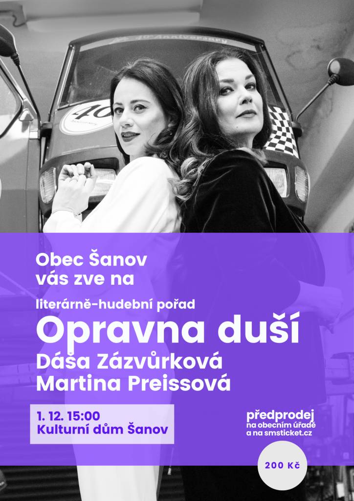 Setkání dvou žen na jevišti, která každá po svém a někdy i dohromady opravují duše těm, kteří se chtějí zasmát a zamyslet.