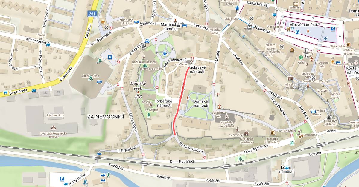 V pondělí 16. února dojde k úplné uzavírce ulice Svatojiřská, a to od 7.30 do 15 hodin. Důvodem je oprava vodovodního řadu.