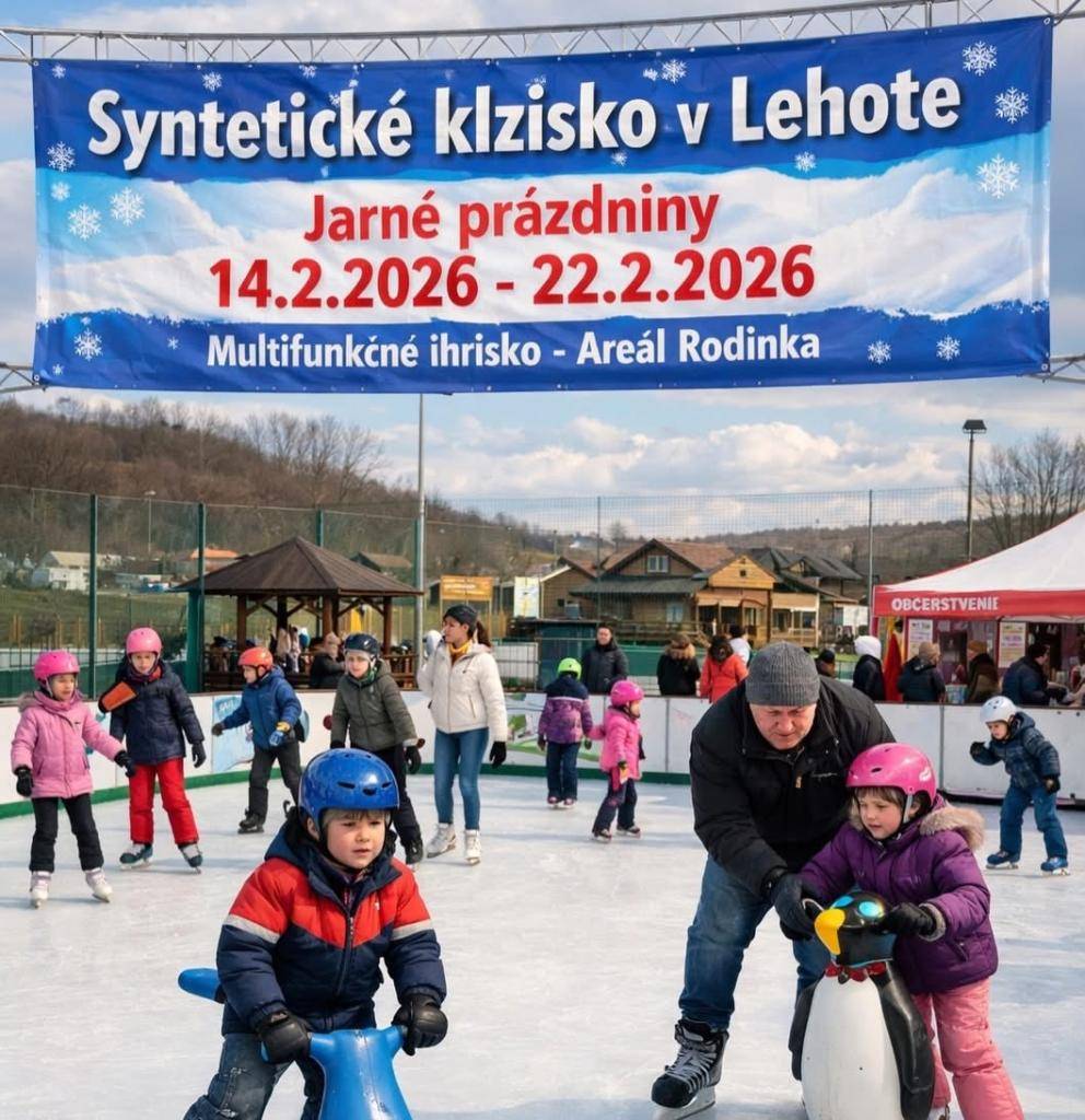 Obec Lehota pozýva všetkých priaznivcov korčuľovania a najmä všetky deti na syntetické klzisko na multifunkčnom ihrisku v Lehote, Areál rodinka, ktoré sa dnes o 17.00 hodine oficiálne otvorí pre verejnosť.