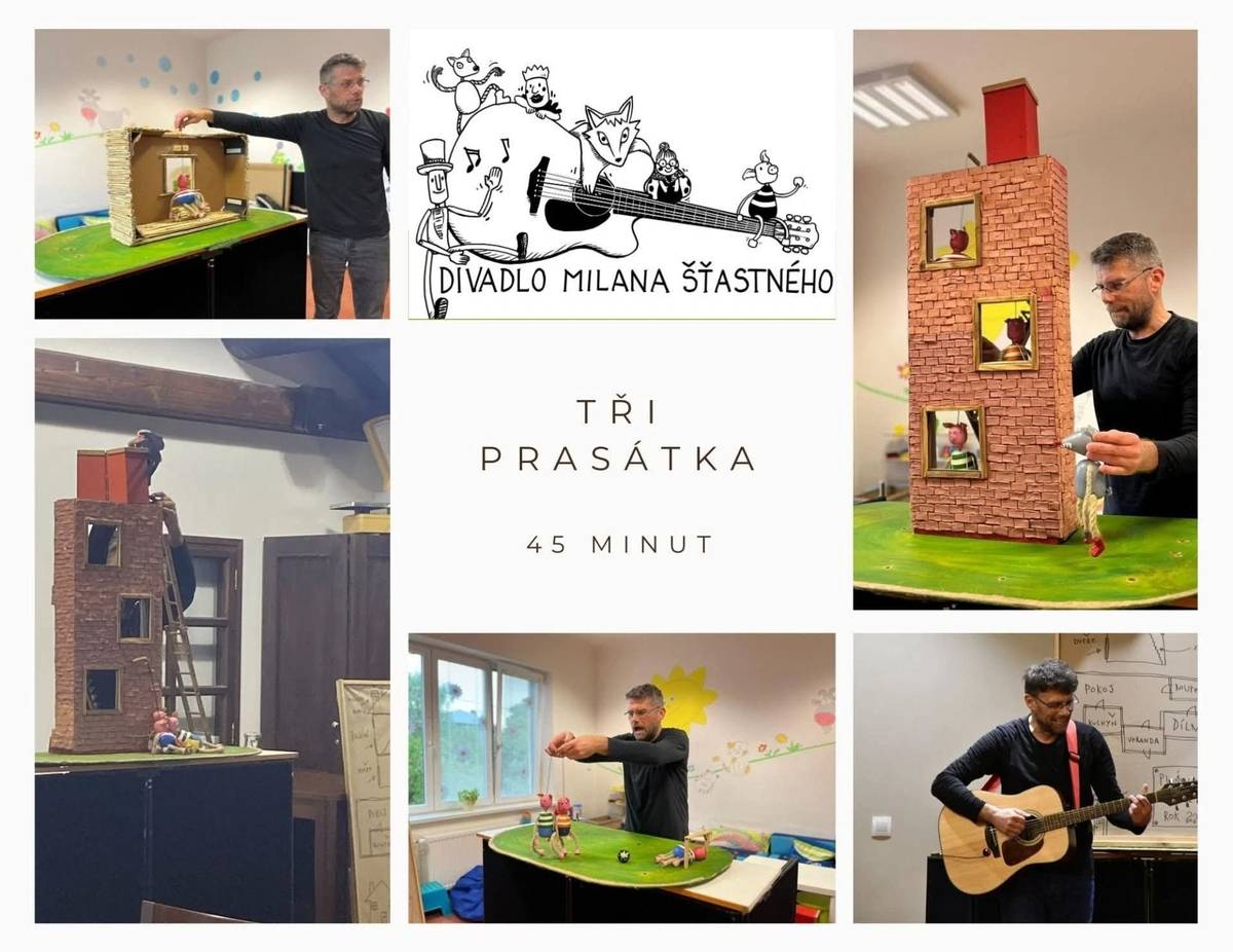 Připomínáme, že dnes v 10:00 se v Galerií K.S. koná Loutková pohádka Tři prasátka. Cesty i parkoviště jsou vyhrnuty, takže můžete dorazit. Pohádka je pro všechny věkové kategorie.