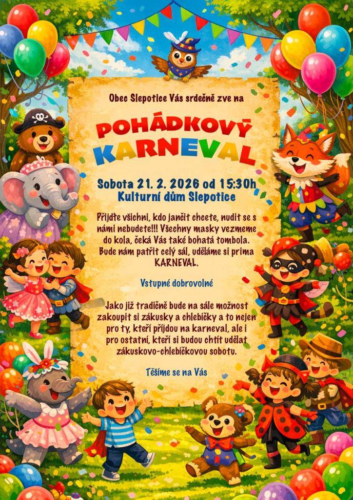 Pohádkový karneval ve Slepoticích