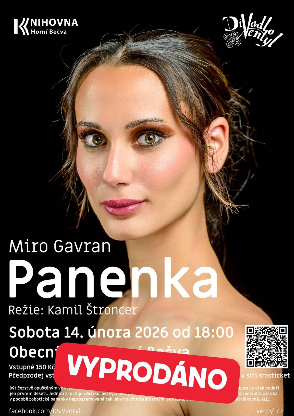 🎭 Dnešní divadelní představení Panenka je beznadějně vyprodáno! Pokud máte vstupenku, nezapomeňte – začínáme v 18:00 v Obecním domě. A kdo si pro dnešní večer zvolil Hasičský ples, přejeme krásnou zábavu a protančenou noc! 💃🕺