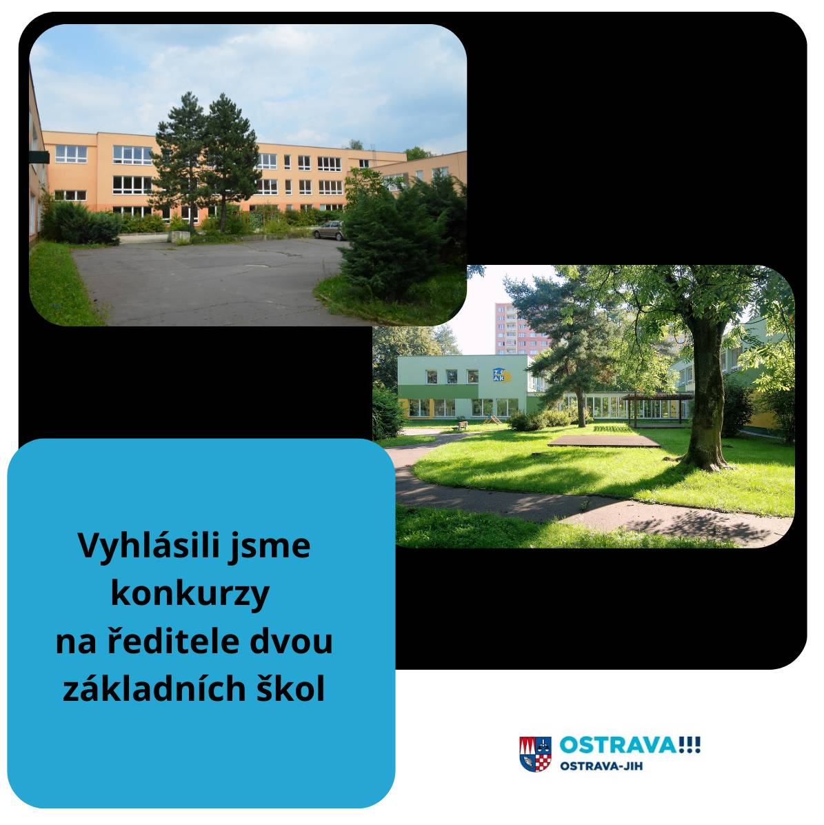 Městský obvod Ostrava-Jih hledá nové vedení pro Základní školu a mateřskou školu A. Kučery 20 a Základní školu Jugoslávská 23. Od kandidátů se vyžaduje zákonná odborná kvalifikace, odpovídající praxe, manažerské schopnosti a předložení vlastní koncepce rozvoje školy. Předpokládaný termín nástupu je stanoven na 1. srpna 2026. Zájemci mohou své přihlášky se všemi potřebnými doklady zasílat poštou nebo doručit osobně na odbor školství a sportu Úřadu městského obvodu Ostrava-Jih nejpozději do 31. března 2026. Kompletní znění podmínek a seznam požadovaných dokumentů naleznete na úřední desce nebo na webových stránkách obvodu https://ovajih.ostrava.cz/cs/o-jihu/aktualne