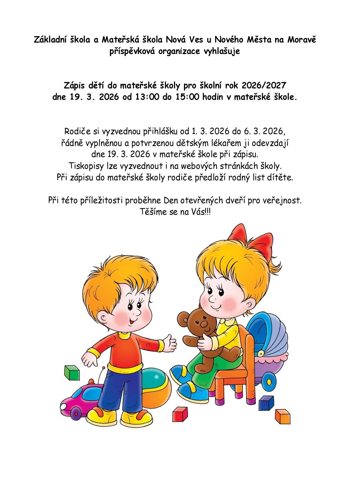Dobrý den, v příloze informace o zápise + kritéria přijetí
