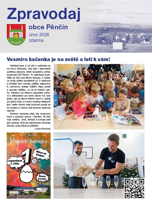 Pěnčínský zpravodaj - únor 2026