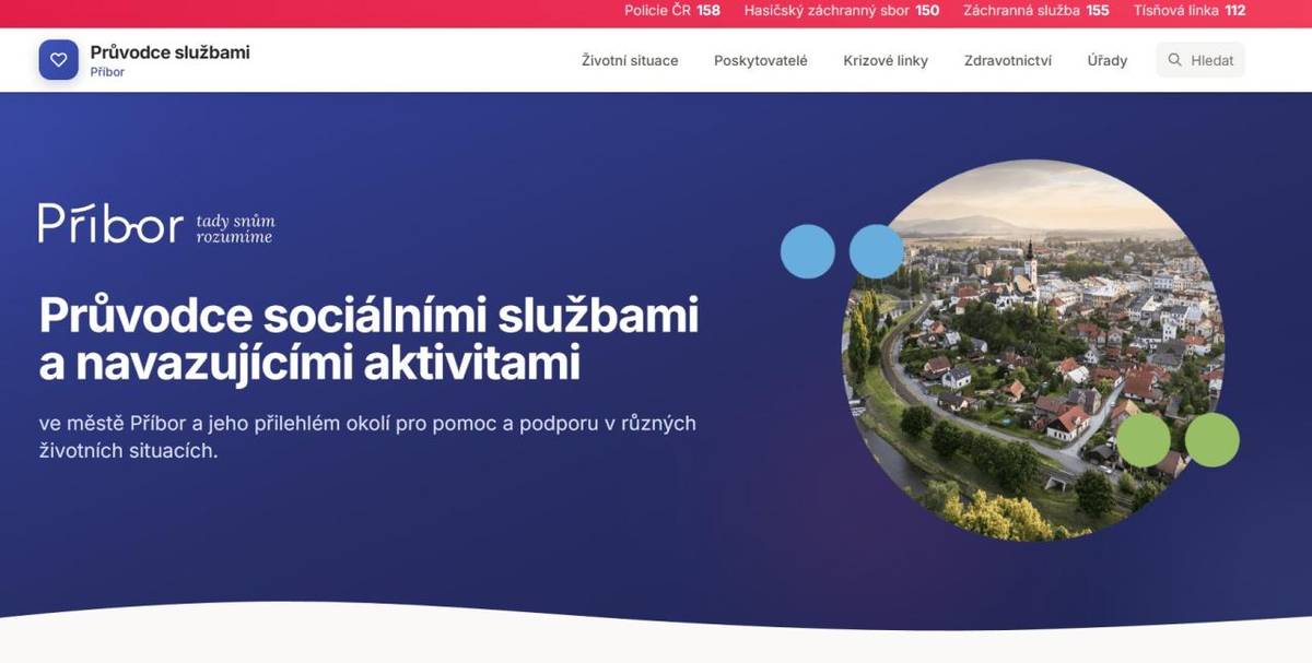 Město Příbor spustilo nový online průvodce sociálními službami a navazujícími aktivitami, který občanům Příbora i jeho okolí přináší přehledný, snadno použitelný a průběžně aktualizovaný seznam sociálních služeb dostupných v regionu.