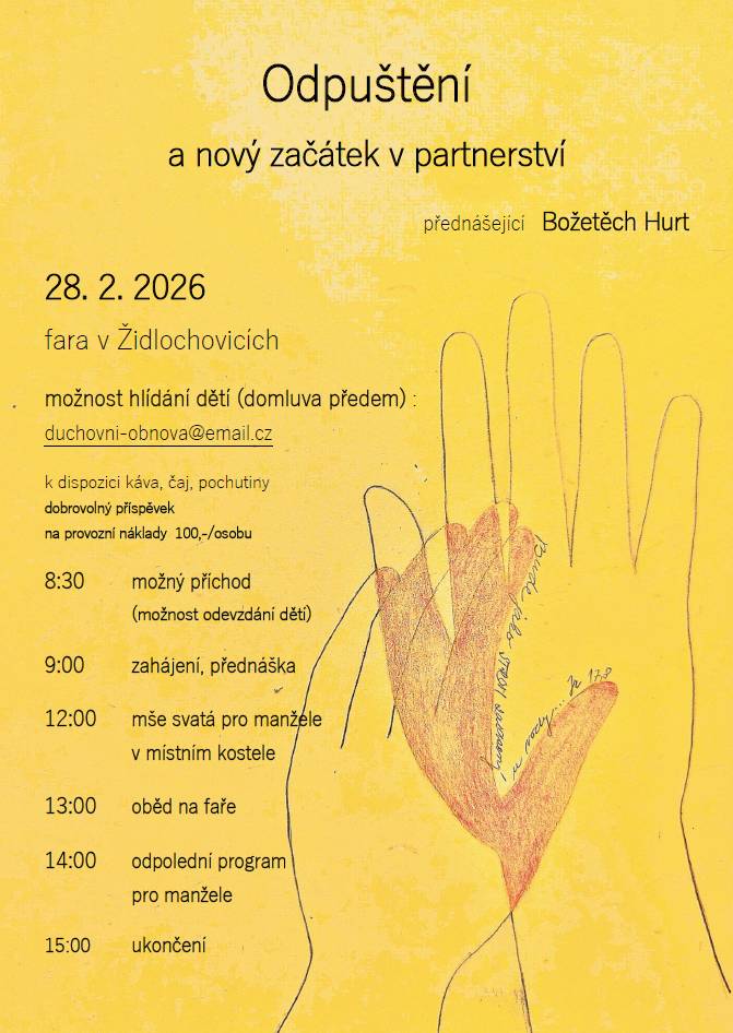 přednáší : Božetěch Hurt 28.2.2026 fara v Židlochovicích