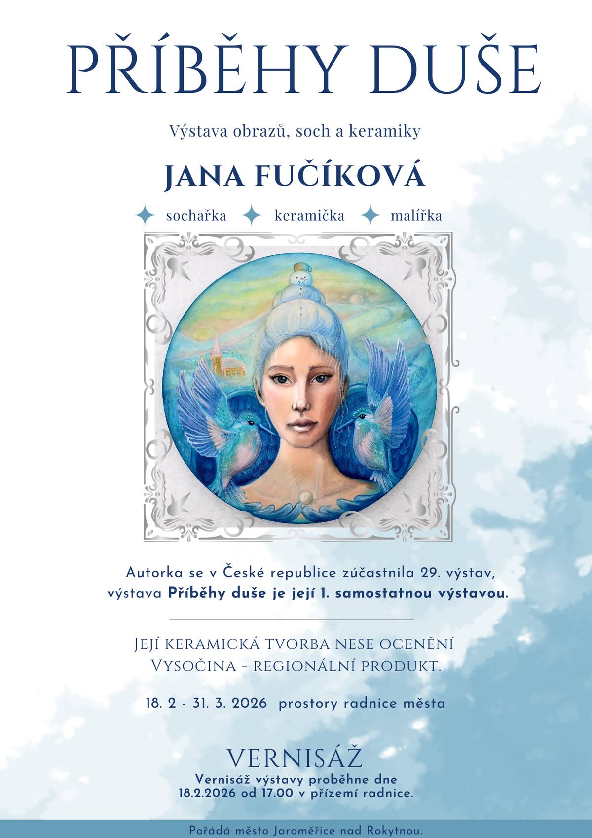 Výstava obrazů, soch a keramiky Jany Fučíkové 📅 18. 2. – 31. 3.📍 Prostory radnice ✨ Vernisáž 18. 2. od 17.00 📚 Knihovna bude z důvodu vernisáže otevřena pouze do 16.00 Těšíme se na vás 🌿