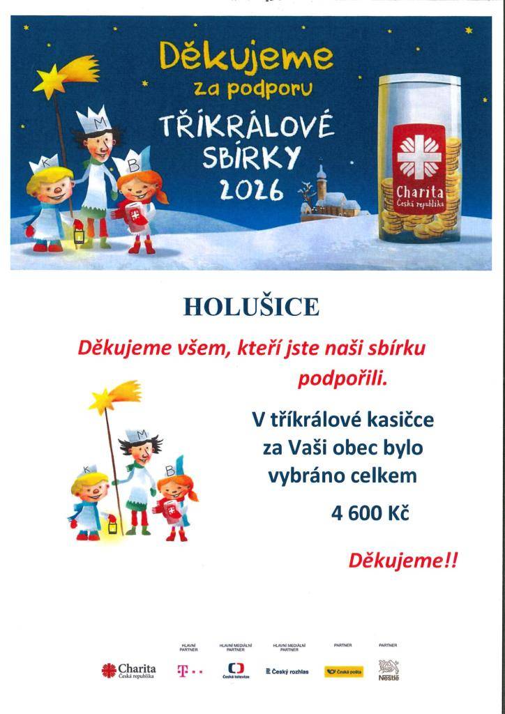 Tříkrálová sbírka Holušice