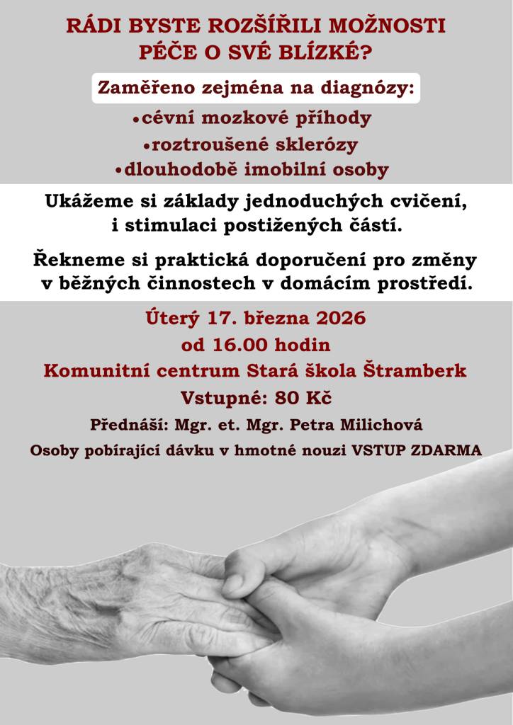 Přednáší: Mgr. et Mgr. Petra Milichová  Vstupné: 80 Kč  Osoby pobírající dávku v hmotné nouzi vstup zdarma.