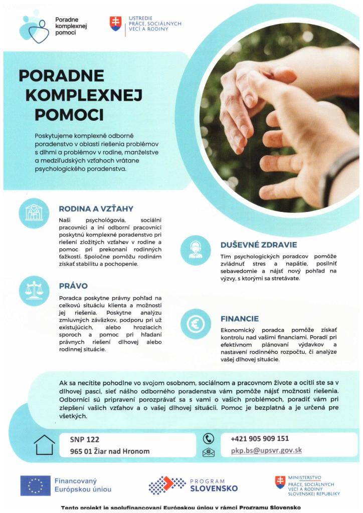 Národný projekt Sieť odborného poradenstva je realizovaný Ústredím práce, sociálnych vecí a rodiny SR.