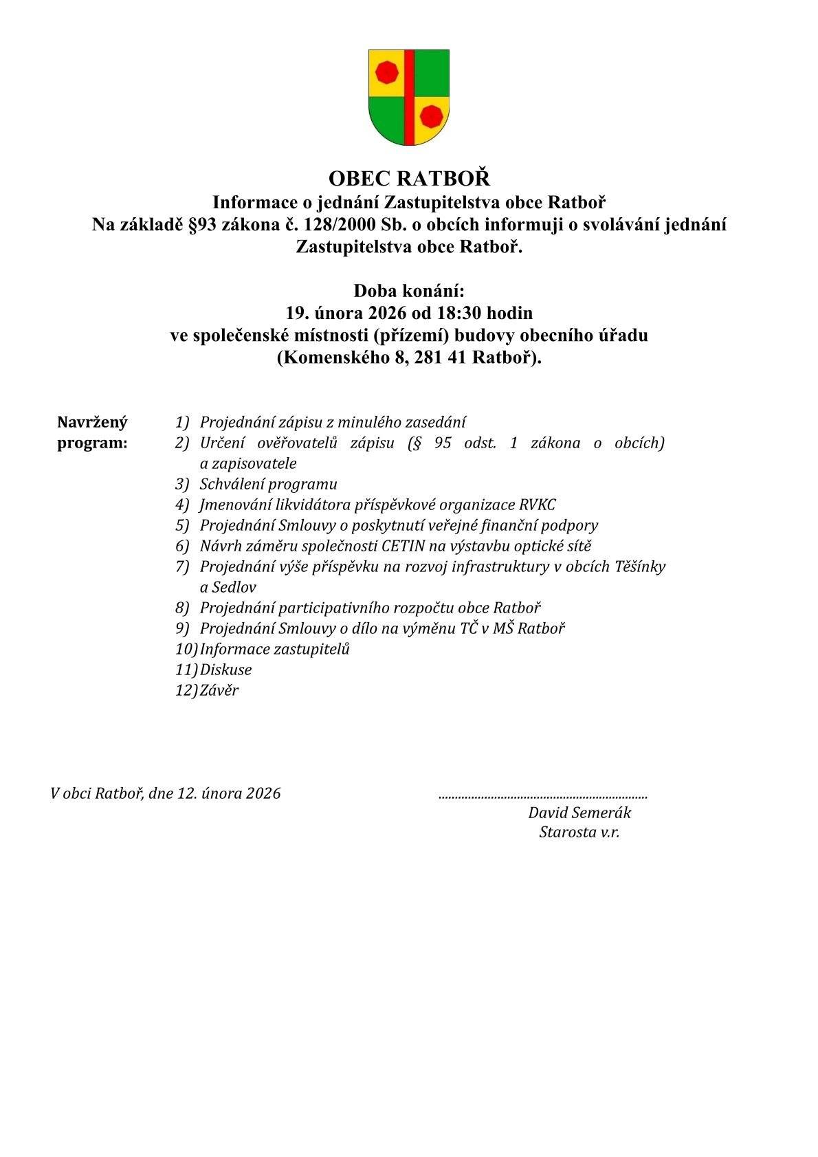 Informace pro občany