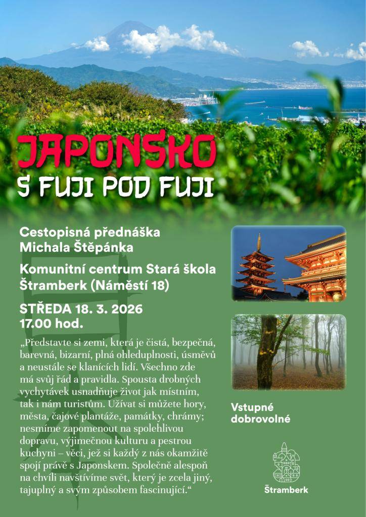 Přednáší Michal Štěpánek.  Vstupné dobrovolné.