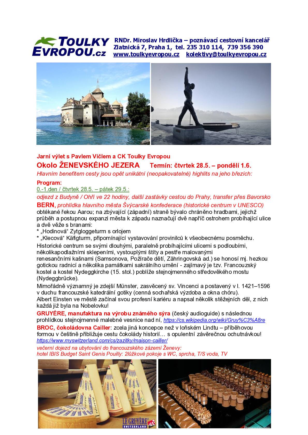 Nabídka zájezdu "Okolo Ženevského jezera"