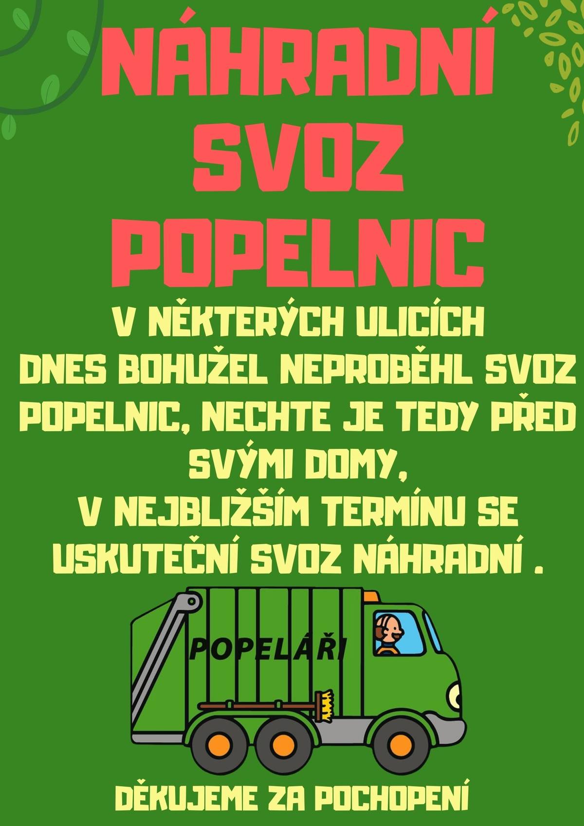 svoz popelnic