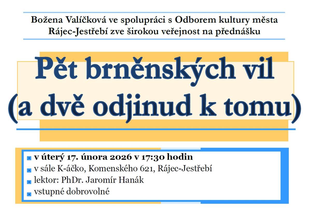 Městská knihovna zve všechny děti od tří do sedmi let v úterý 24. února v 16.30 h na akci Babiččina pohádka. Přineste si s sebou pastelky, nůžky, lepidlo.