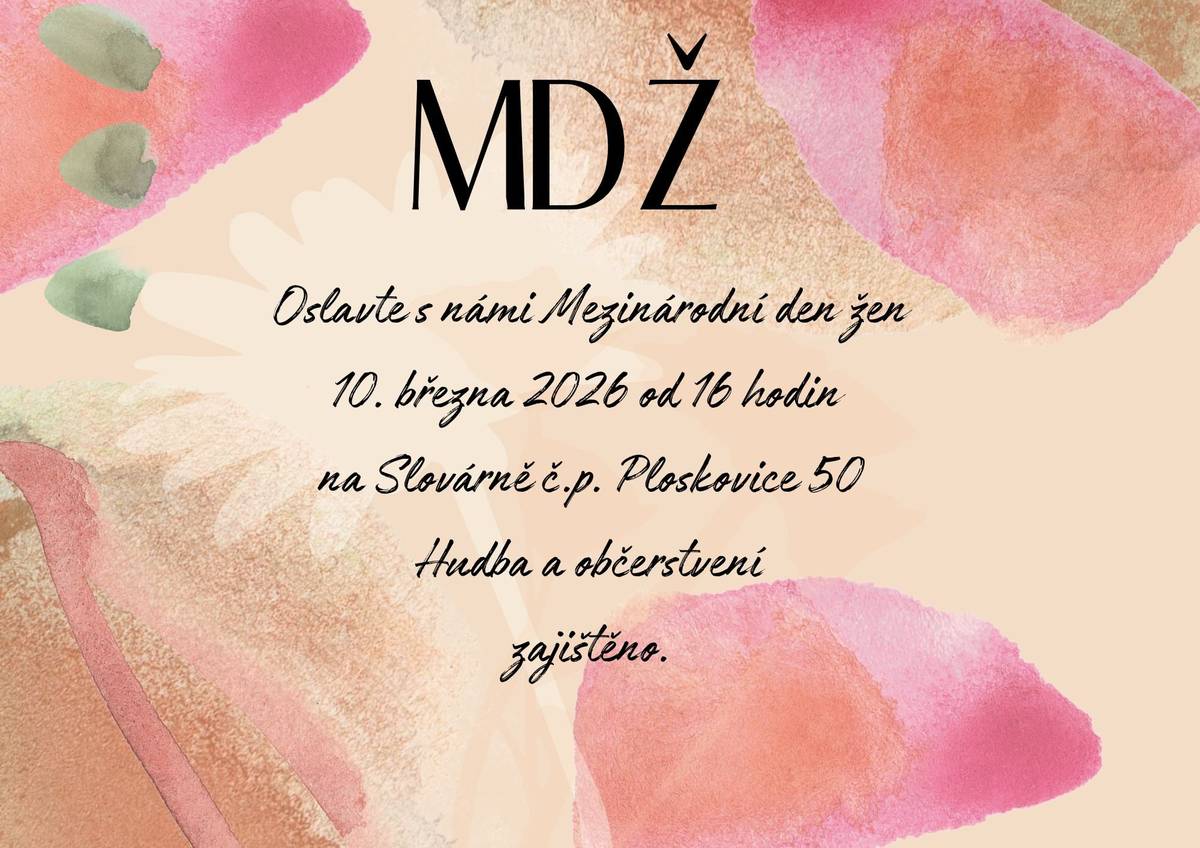 Oslavte s námi Mezinárodní den žen. Kdy? v úterý 10. března od 16 hodin na Slovárně č.p. Ploskovice 50.  Hudba a občerstvení zajištěno, těšíme se na Vás. 🌷