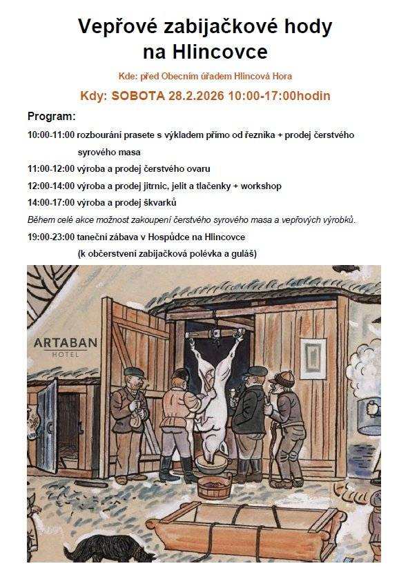 Vepřové zabijačkové hody - sobota 28.2.2026