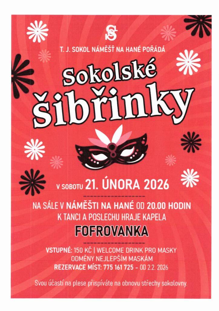 SOKOLSKÉ ŠIBŘINKY 21.2.2026 NA SÁLE MĚSTYSE