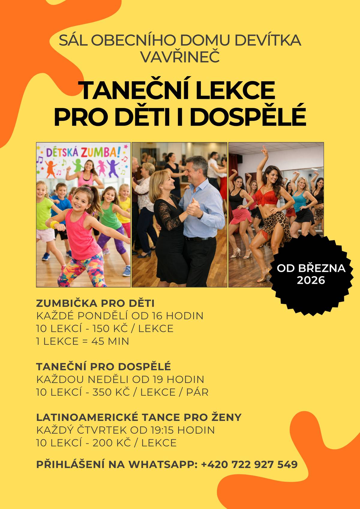 Taneční lekce pro děti i dospělé