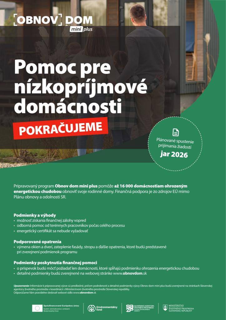 SAŽP poriada v obci Tuchyňa stretnutie ohľadom informovania o pripravovanej výzve a to vo štvrtok 19.2.2026 od 15.00 do 16.30 hod. v kultúrnom dome v Tuchyni.