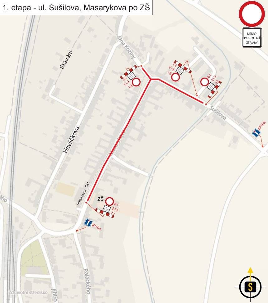 Přiblížila se očekávaná oprava ul. Masarykovy a ul. Sušilovy. Stavební práce budou zahájeny od 2. března. Stavba se bude realizovat na 2 etapy: 1. Ul. Sušilova a Masarykova po školu 2. Masarykova ul. od školy - před hasičkou po žel. most. Vjezd do lokality bude možný v nezbytných případech po domluvě se stavební firmou. Průjezd pro IZS a vozy svozové firmy bude zachován.   S akcí souvisí nezbytná dopravní omezení: uzavření dotčených ulic, zrušení autobusové zastávky na ul. Masarykově, objízdná trasa autobusů po obchvatu a kolem Sídliště. Přechodné dopravní značení bude nastaveno v nejbližší době.