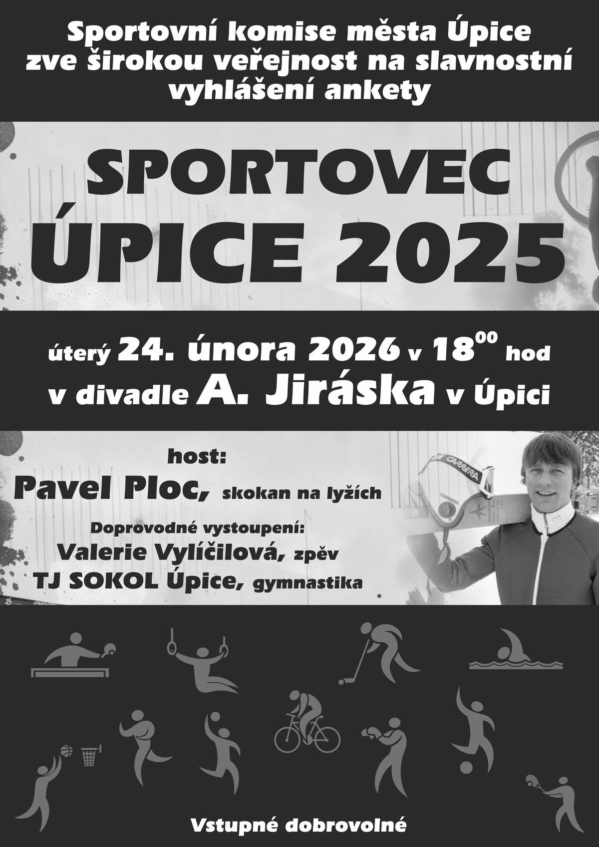 24. 2. 2026 V 18 HODIN , host večera Pavel Ploc. Srdečně zveme!