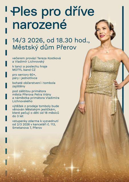 Senioři z Přerova a jeho místních částí se mohou těšit na třetí ročník Plesu pro dříve narozené, který se uskuteční v sobotu 14. března v Městském domě. Slavnostní večer začne v 18.30 hodin, oficiální zahájení plesu je naplánováno na 19. hodinu. Akce je určena obyvatelům starším 60 let a je otevřená jak párům, tak jednotlivcům.                               Číst dál...