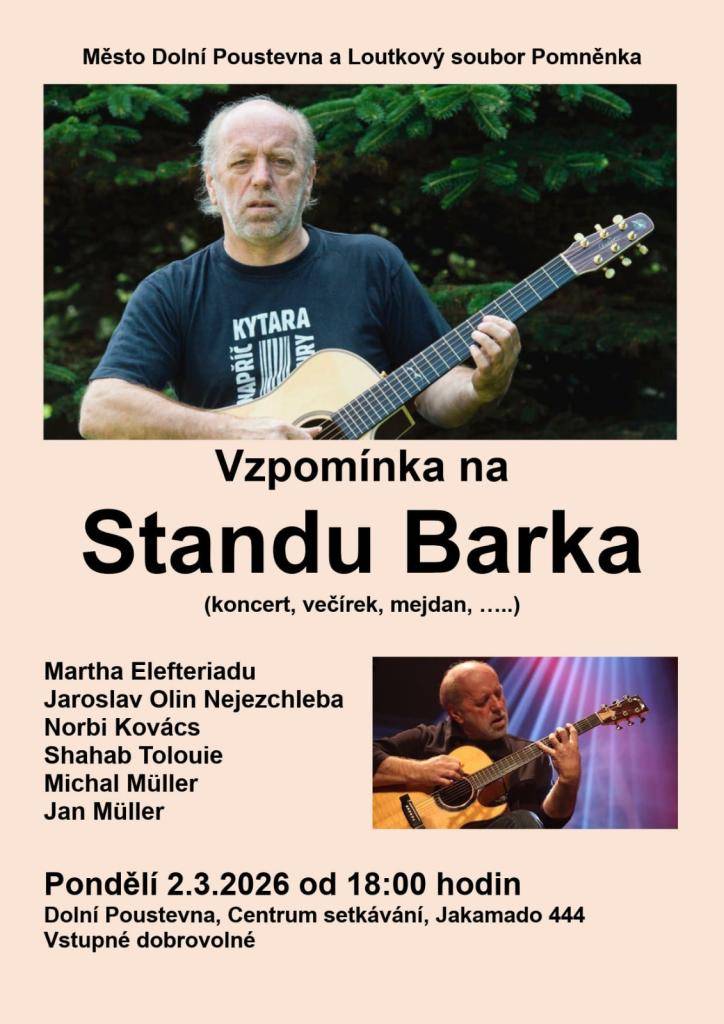 Kdy: 2.3.2026  Od:  18:00 hodin  Kde: Centrum setkávání