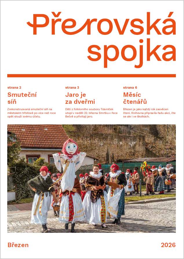 Vyšlo nové číslo měsíčníku Přerovská spojka K dispozici je nejen ve standardním formátu PDF, ale nově také ve formě CHYTRÉHO ZPRAVODAJE, který umožňuje pohodlné vyhledávání, sdílení nebo přirozené listování  –  podobně jako v tištěné verzi. Více informací o měsíčníku Přerovská spojka