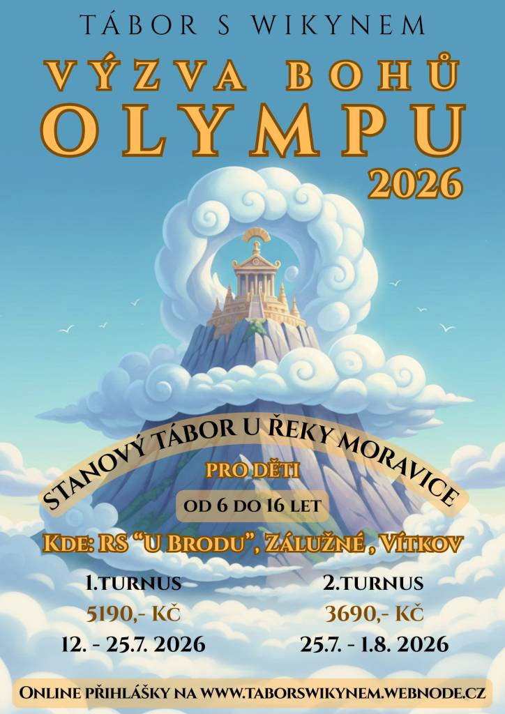 Dětský letní tábor s Wikynem.  RS "U Brodu", Zálužné, Vítkov.