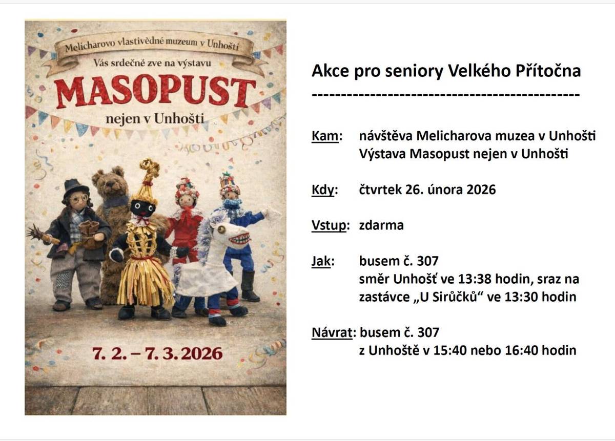 čtvrtek 26.února   Výstava Masopust nejen v Unhošti