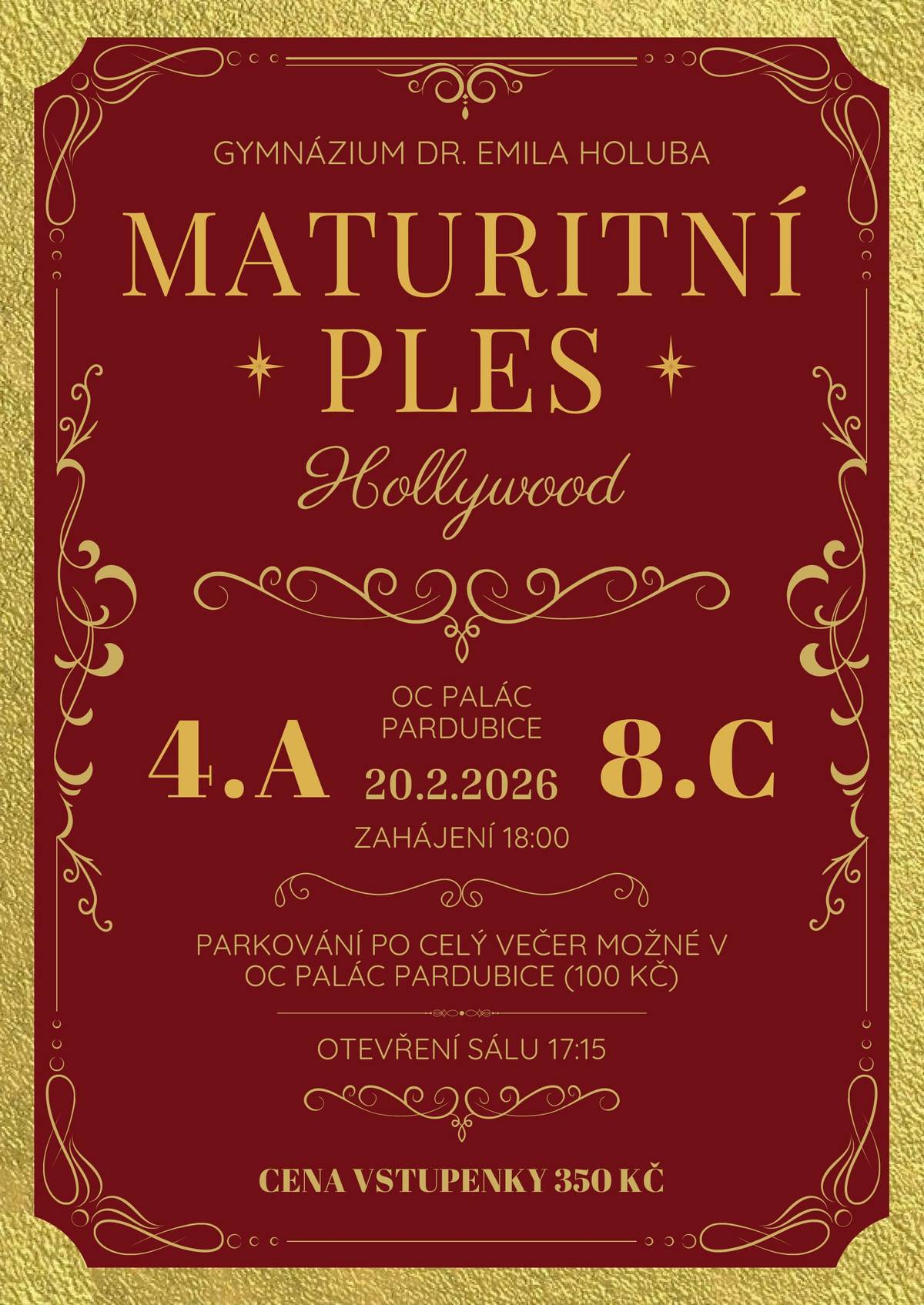 Vážení spoluobčané,   přinášíme vám přehled akcí, které nás čekají v následujících dnech:   20. února – Pardubice – Maturitní ples – Gymnázium Dr. Emila Holuba Holice 21. února – Holice – Lotrando a Zubejda – Kulturní dům Holice 21. února – Holice – Kurz pečení kváskového chleba – Artykadlo 21. února – Holice – Basketbal – BVK Holice z.s. 22. února – Holice – Basketbal – BVK Holice z.s. 22. února – Holice – Dětský karneval – TSHF a Tancklub Holice 22. února – Holice – Aerárium – Artykadlo 22. února – Holice – Aromalampa – Artykadlo 22. února – Holice – Keramika – koule – Artykadlo 23. února – Holice – Peníze kolem nás – Rodinné a vzdělávací centrum Holoubek Holice 24. února – Holice – Úniková hra – Komunitní klub pro mládež Holice