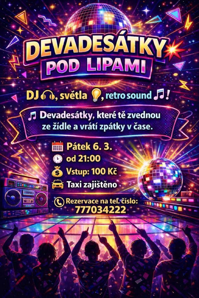 pozvánka na diskotéku