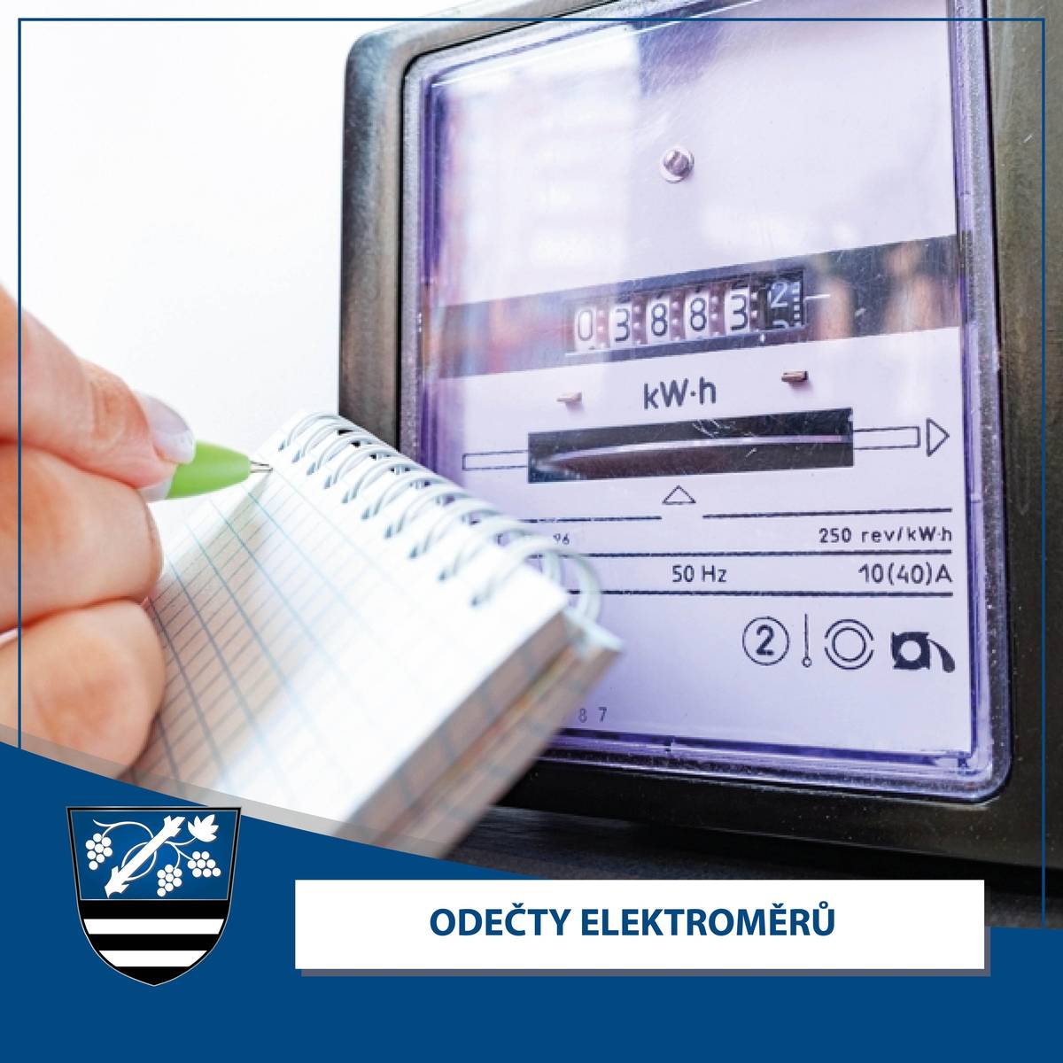 EG.D s.r.o. oznamuje, že od 18.2.2026 do 3.3.2026 bude provádět ODEČTY ELEKTROMĚRŮ. Žádáme občany, aby umožnili pracovníkům EG.D s.r.o. čl.sk. E.ON Česká republika. přístup k elektroměrům. Občané, kteří nebudou doma, opíší na připravené odečtové lístky celé výrobní číslo, typ a stav elektroměru a odešlou na EG.D s.r.o, případně odevzdají na místní Obecní úřad. Děkujeme.