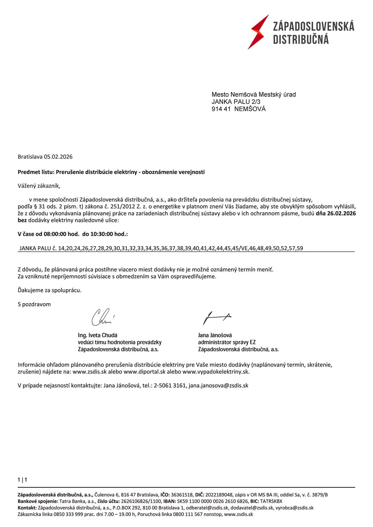 📌KDE: Janka Palu ulica ⏰KEDY: 26.2.2026   👇