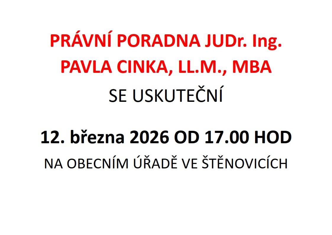 Právní poradna je pro občany s trvalým pobytem v obci zdarma.