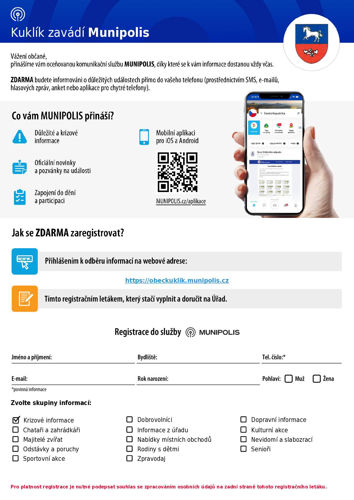Zveme všechny děti a jejich rodiče na tradiční dětský karneval plný her, tance a bohaté tomboly, který se uskuteční v sobotu 7.3.2026 od 14 hodin v sále budovy obecního úřadu.