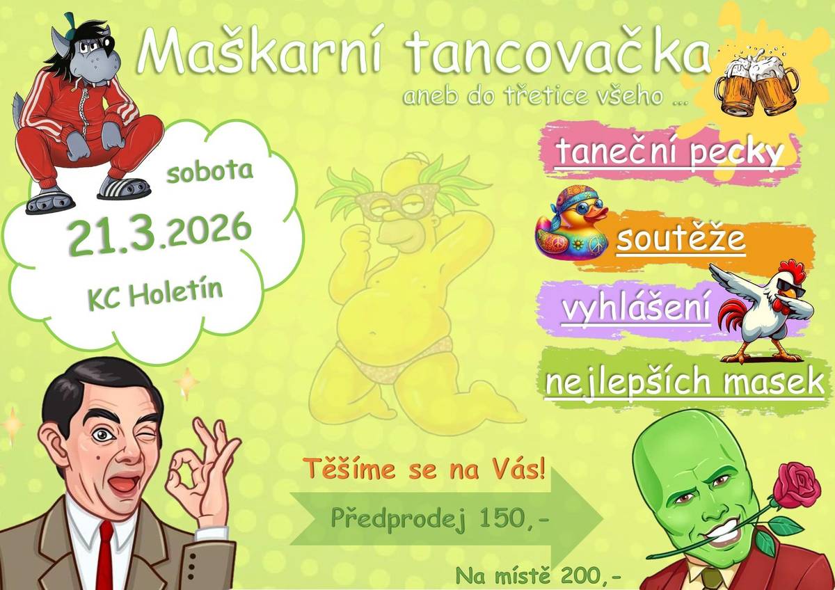 Prodej vstupenek so 7.3. 9:00 - 11:00 hod. na OÚ.
